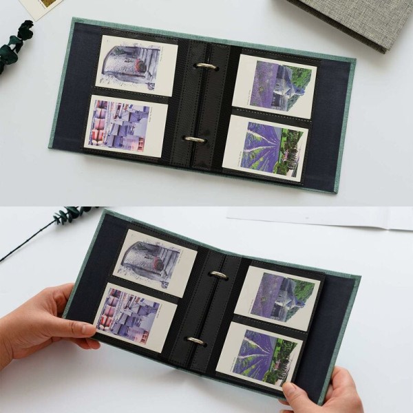 50 fickor fotoalbum för Fujifilm Instax Mini 7s 8 8+ 9 25 50 70 90, Polaroid Pic-Snap 300, Sprocket Hp, Kodak Mini 5 Inch Film (grå)