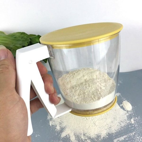 Piao Hand Sifter För Mjöl Socker Mekanisk Sil Kök Prylar Handhållen Mjöl Sifter Cup