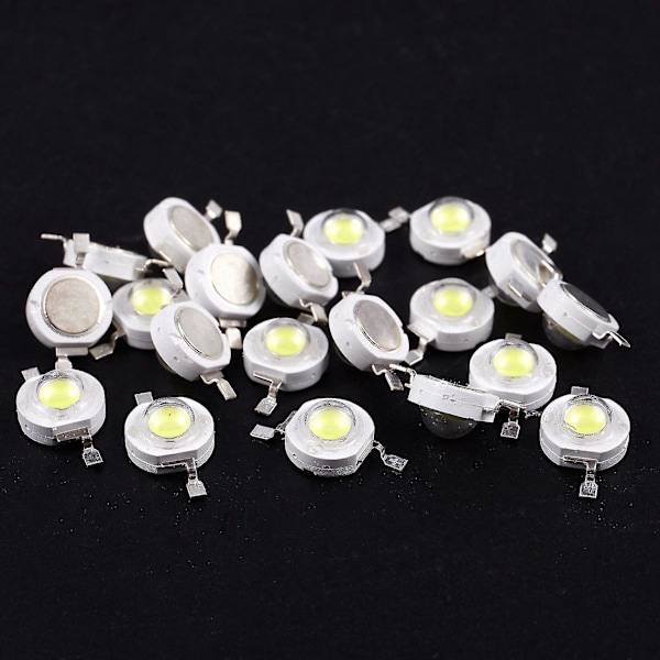 60 st hög effekt 2-stifts 3w vit LED-emitter 170-190lm 6000k