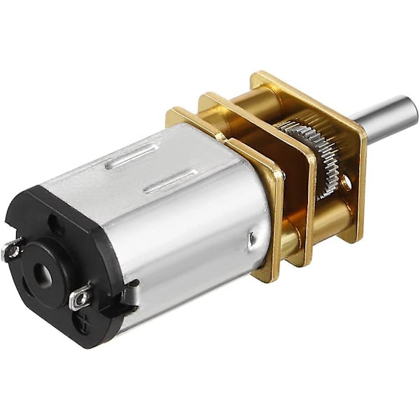 Mikromotor med reduksjonsgir, DC 6V 50 o/min, med fullmetall girkasse, 0,18 A, elektrisk girkasse med 2 terminaler for DIY Rc1pc
