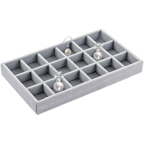 Smyckesfackarrangör, smyckeslådearrangör, sammetslåda för örhängen, armband, armband