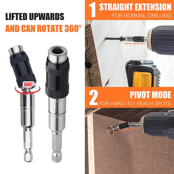 3-pack magnetisk roterande bitshållare, 1/4\" magnetisk bitshållare