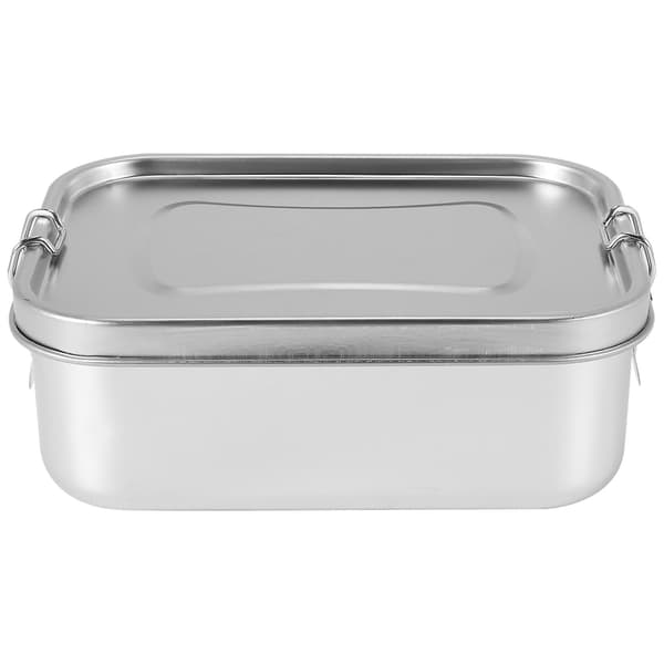 Rustfritt stål Bento Box Lunsjbeholder, 3-roms 1400 ml (Sølv)