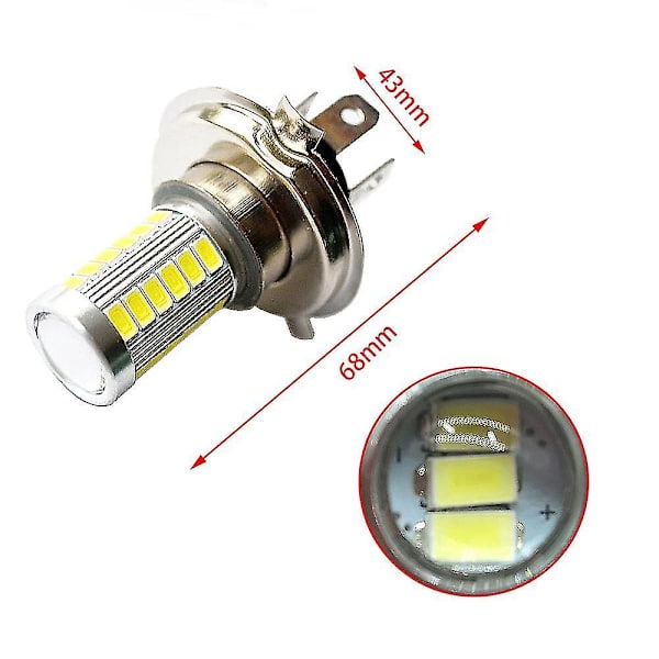 H4 H7 H11 9005 9006 Bil Motorcykel LED-strålkastarlampa 6000k Vit Blinkers Bromsljus Auto Dimljus Broms Backljus