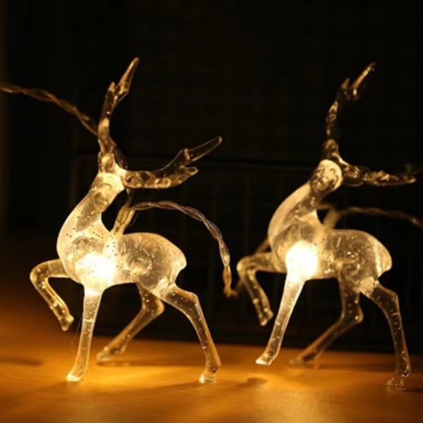 Deer String Lights Festival Lights Night Light Solar LED Sika Christmas Party Dekoration Lights Älglyktor