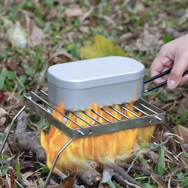 Grillställ utomhus Mini Grill Grilltak Grill Machete Spis Utomhus Rostfritt Stål Spishållare