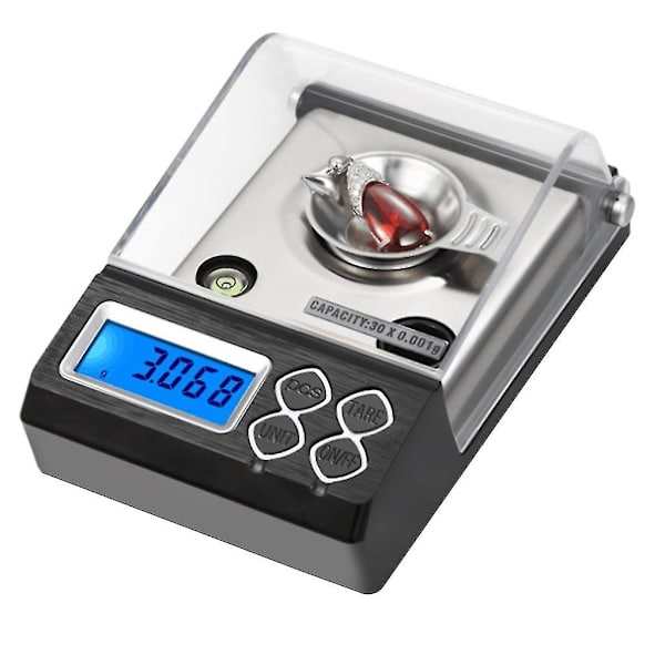 Digital fickköksskala 30g/ 0.001g Medicin Smycken Ört Mat Lcd-display