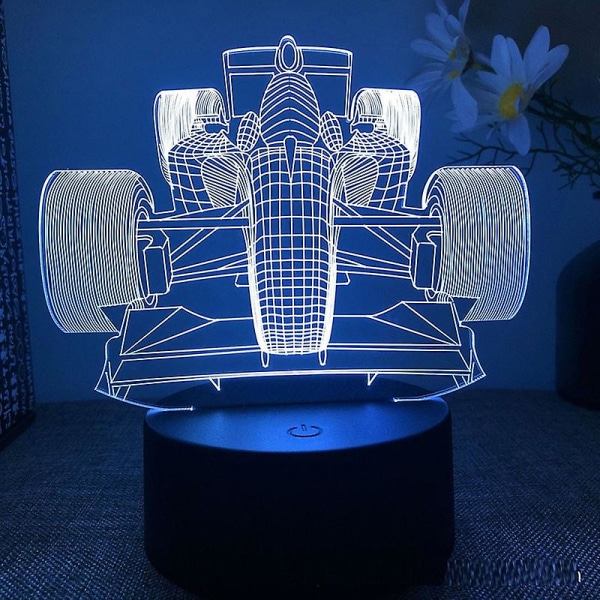 Formel 1 F1 Racing Car 3d Led Nattljus För Sovrum Supercar Lava Lampa Barnrum Inredning Födelsedagspresent till Pojkvän2