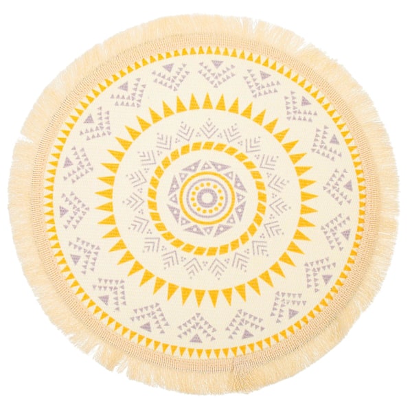 Bohemian stil bordskåner slidstærk dækkeserviet varmebestandig spisemåtte boligtilbehør（33X33cm，1）