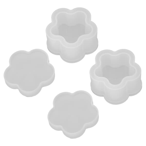 Smykkeopbevaringsboks Form DIY Silikone Blomformet Epoxyboks Form Håndværk Tilbehør