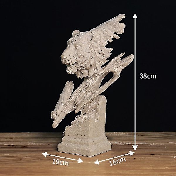 Mike Royal King Lion Statue Decor For Shelf Nordic Style Golden Crown Lion King Statues Figurine Decorations For Home Decoration Lion Decor Best Gift