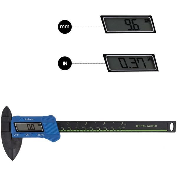 150mm/6 Digital LCD-skjutmått - Blå/Svart
