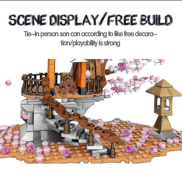 Sakura Friends Cherry Tree City Architecture Led Light House Modular Building