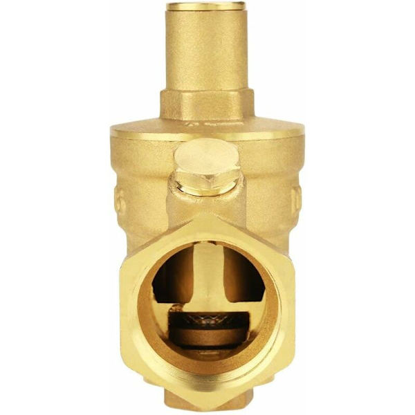 Tryckregulator, Mässings Tryckregulator, DN25, Justerbar Mässing Vatten Tryckregulator, Reducer med Mätare,