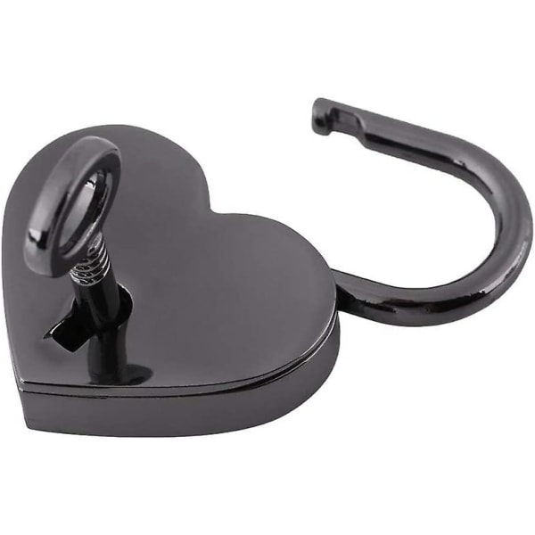 Mini hængelåse med nøgler, lille hjerteformet hængelås med nøgle til bagagetaske Dagbog smykkeskrin (6 stk)