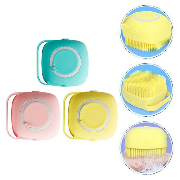 3-pack praktiska babybadborstar