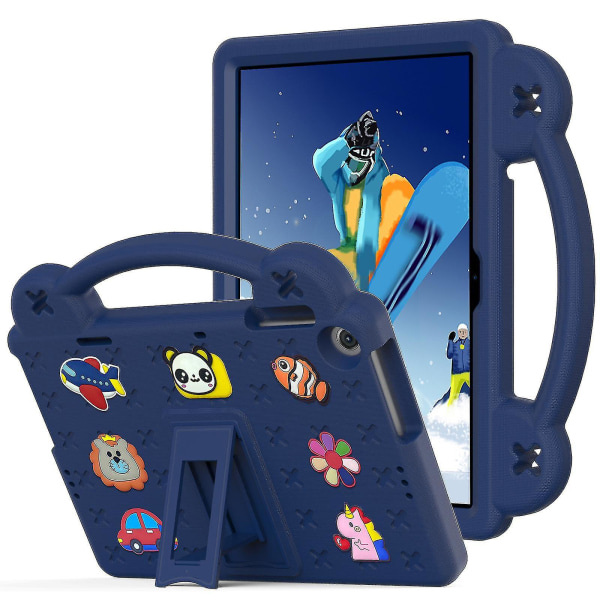 För Lenovo Tab M10 (gen 3) Fallsäkert Eva Protective Tablet Cover anti-scratch Tablet Case med Kickstand Marinblå