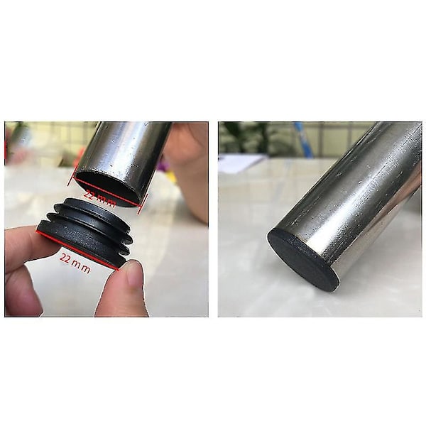 24 st stols- och bordsbenspluggar 22 mm diameter runda plastskydd gänginsats rörskydd