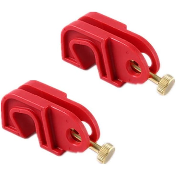 2pcs Universal Circuit Breaker Lockout Red With Twisted Screw, Prevent Accidental Switch On, Works With All Lockout Padlocks And Hasps,multifunctional