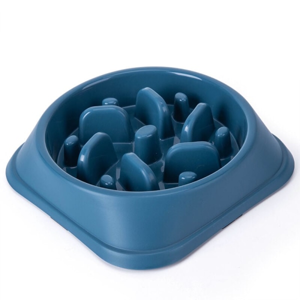 Maze Non-Slip Food Bowl - Främjar hälsosam kost och långsam matsmältning - Mörkblå