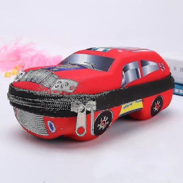 Pencil Case 3D Racingsbil Tegneserie Skole Blyantskasse Til Børn Stationery Box (Stof Skal)