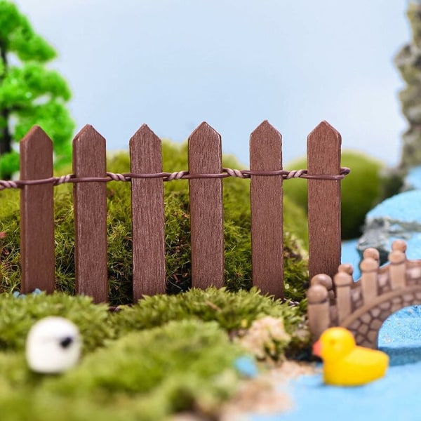 Trädgårdsgärde i trä, böjlig miniatyrgärde, används för miniatyrlandskap, dockhus, blomkruka, älvträdgårdsdekoration...MODOU
