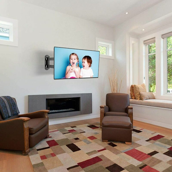 TV-väggfäste för 13-30 tums TV - Lutning, vridning och 35 cm förlängning - Lämplig för platta och böjda TV-apparater upp till 10 kg - VESA 100 x 100 / 75 x 75 mm