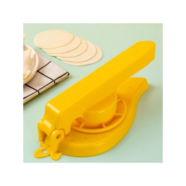 Köksmaterial handpressad knödelskinn rullform nudelpressmaskin hushållskök dumplingverktyg gul