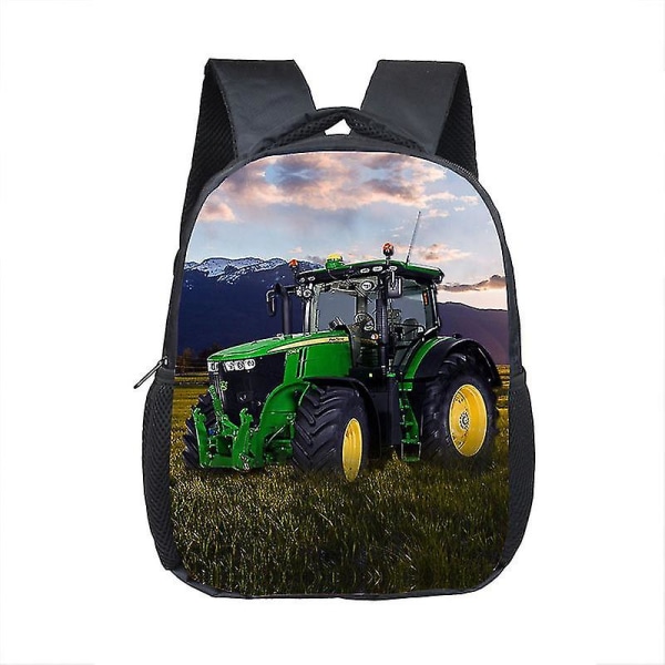 12 tum Farm Traktor Tryck Barn Skolväskor Pojkar Flickor Kindergarten Ryggsäck Baby Toddler Väskor Barn Bokväska Present（12farmtrack02cw）