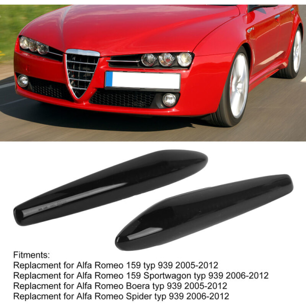 LED-blinkers Dynamic Smoke Amber Lighting 60691105 Ersättning för Alfa Romeo 159 Typ 939 2005-2012