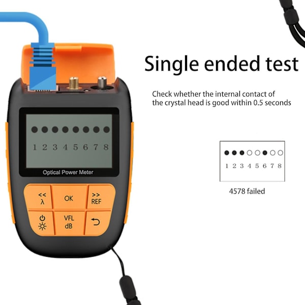 -70~+6dBm Fiberoptisk Tester RØDT Lys SC Fiberoptisk Power Meter Universal（Opladningstavle med）