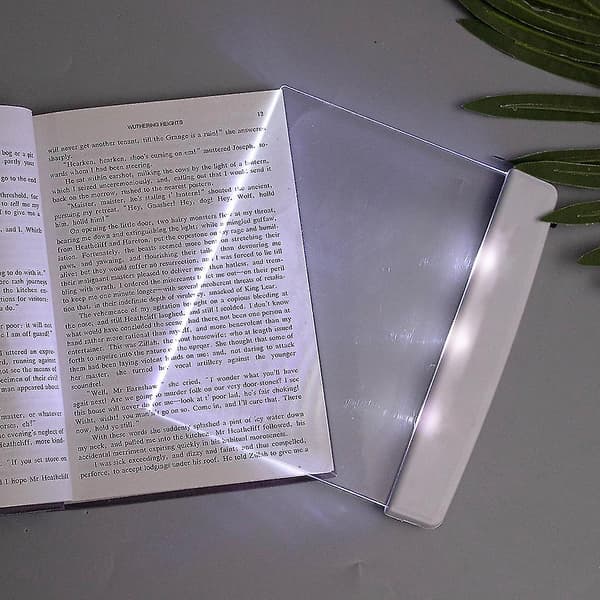 Bærbar flatpanel øyebeskyttelse natt LED-lys bokleselamper studere bordlampe (1 stk)（Svart）
