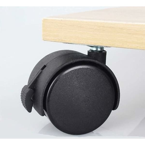 Set med 4 svängbara hjul med broms för möbler (5 cm)