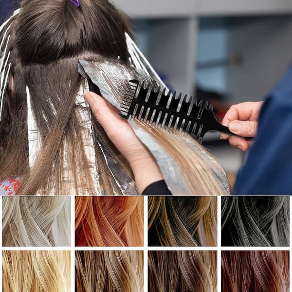 Hårsektionering Kam Styling Hår Farvning Kamme (6stk, Sort)