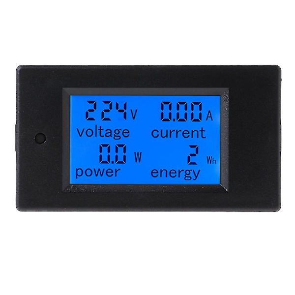 LCD-display digital multimeter, amperemätare, voltmeter, ström, spänning, effekt, energi