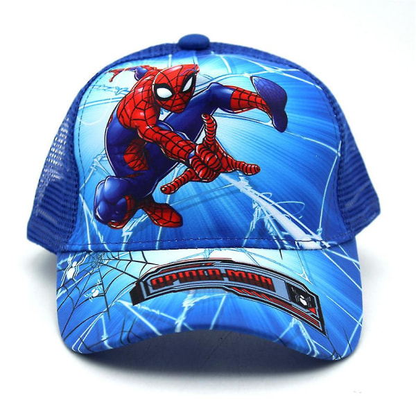 Guoguo Spiderman-trykte børn Børn Baseballkasket med mesh-ryg Justerbar hat Sports Turcker-solhætter til børn Drenge（B）