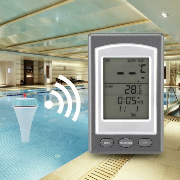 Digital pooltermometer, trådlös digital flytande pooltermometer, spa-vattentermometer - 1 st