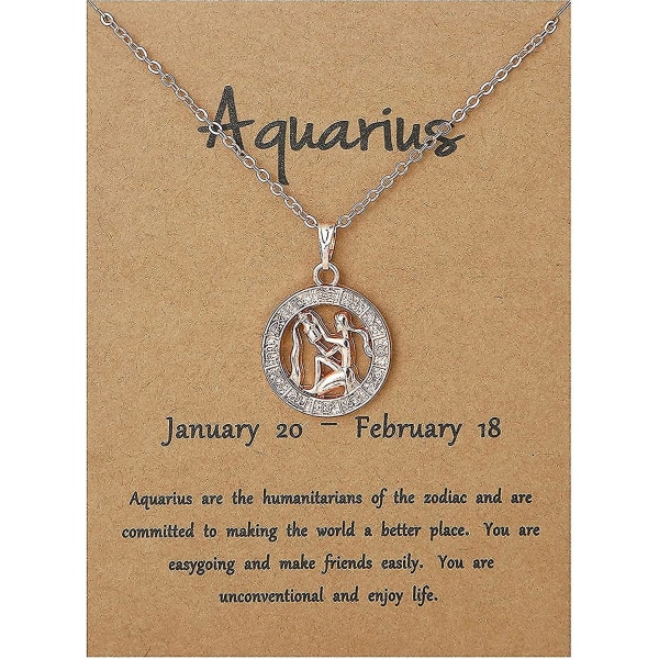 Horoskooppi kaulakoru 12 horoskooppimerkki riipus 3d kaulakoru Ystävyys Korut Lahja Tytöt Naiset