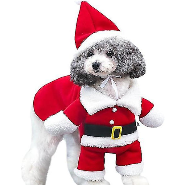 Vinterdjurtransformationspaket Roliga jul Tredimensionella hundkläder Jultomten hundkläder