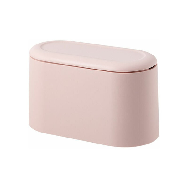 Sopkorg Tryck Sopkorg Bordskiva Vit? Mini Bänkskiva Sopkorg Liten Bordskiva Sopkorg för Kök Badrumskontor Säng Luktbeständig-Rosa