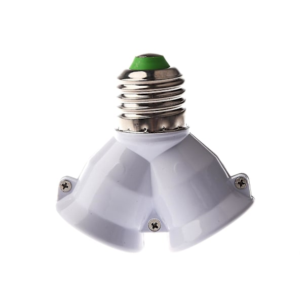 3x E27 1 til 2 E27 LED pæreadapter konverter split shunt base sokkel