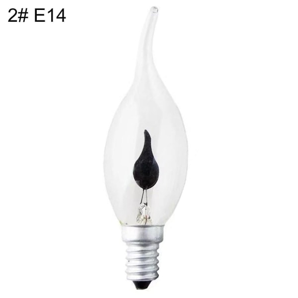 ZHOUBA 3W 220V E14/E27 LED-simulering Flimmer Flamme Lyspære Dekorativ Lampe-xjw（E14）