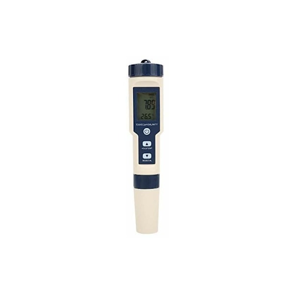 PH/Salinitet/Temperatur/TDS/EC-mätare, IP67 Bärbar Multifunktionell Dricksvatten Akvarium Vattenkvalitetsdetektor