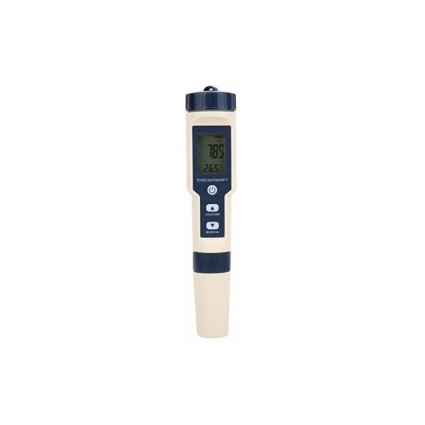 PH/Salthalt/Temperature/TDS/EC-mätare, IP67 bärbar multifunktionell dricksvattenakvarium Vattenkvalitetsdetektor