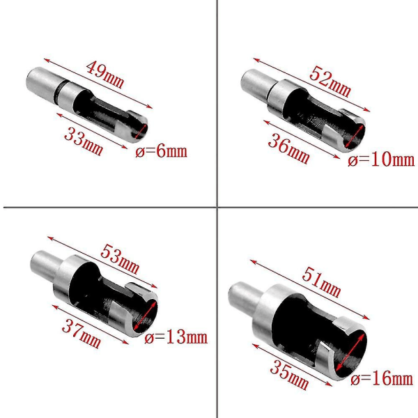 8 st HSS pluggfräs träbearbetning skärverktyg träplugg borr bits träplugg fräs borr bits 6mm/1