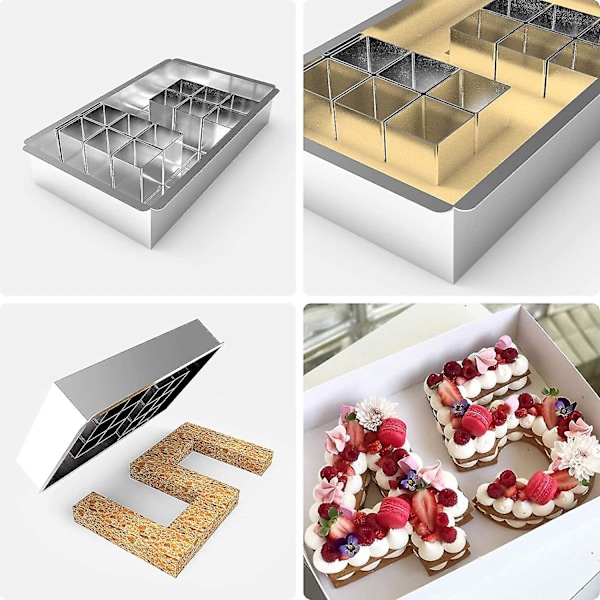 Aluminiumsbageforme, Nummerbageform, Justerbar Non-stick