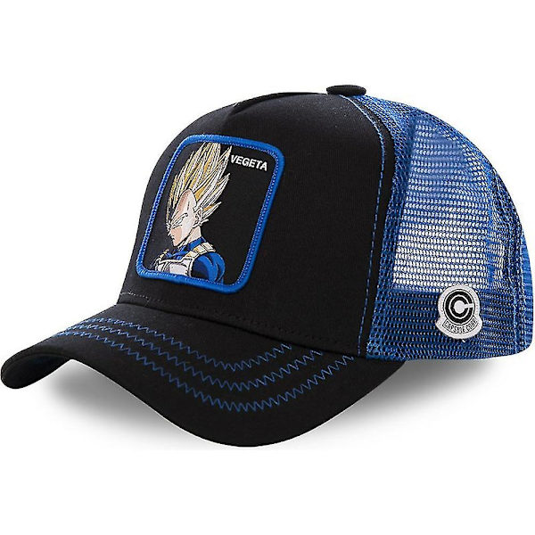 Män Kvinnor Dragon Ball Anime Tema Mesh Baseball Cap Mode Justerbar Trucker Hattar Sommarhatt（Vegeta）