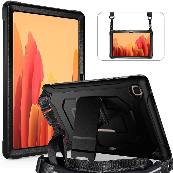 Blank overflate etui for Samsung Tab A7 10,4 tommer med avtagbar skulderstropp, justerbart stativ, oppbevarbar miniveske, full beskyttelsesdeksel