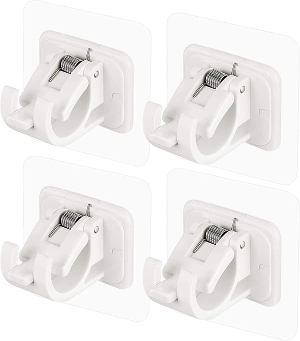 4-pack gardinstångshållare utan borrning Vit