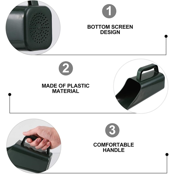 3 st krukväxter trädgårdssked multifunktionell sil